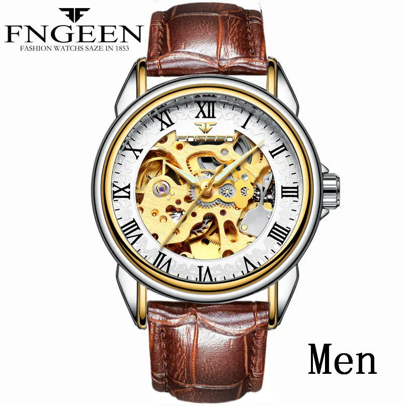 leather tone Gwhite Женские часы, автоматические механические часы, женские Tourbillon часы, Reloj Mujer, часы со скелетом, Лидирующий бренд, наручные часы, Relogio Feminino - Цвет: leather tone Gwhite