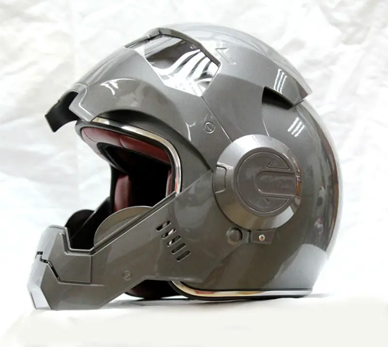Бесплатная доставка Лидер продаж 2015 шлем MASEI Gray IRONMAN Iron Man мотоциклетный с