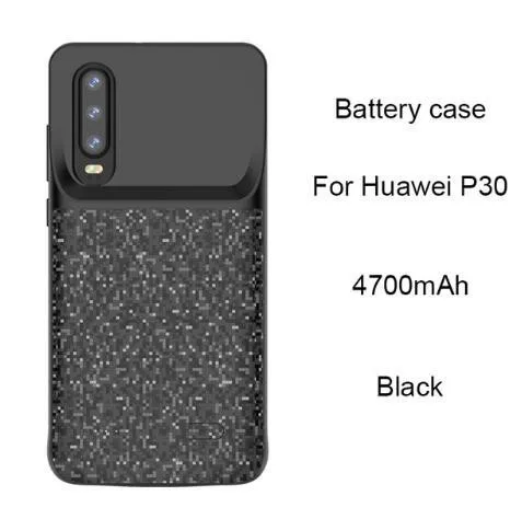 Силиконовый чехол для зарядного устройства для huawei P20 P30 Lite Nova 3e Honor 10 8 9 чехол s Зарядка задняя крышка Внешний аккумулятор - Цвет: p30-black