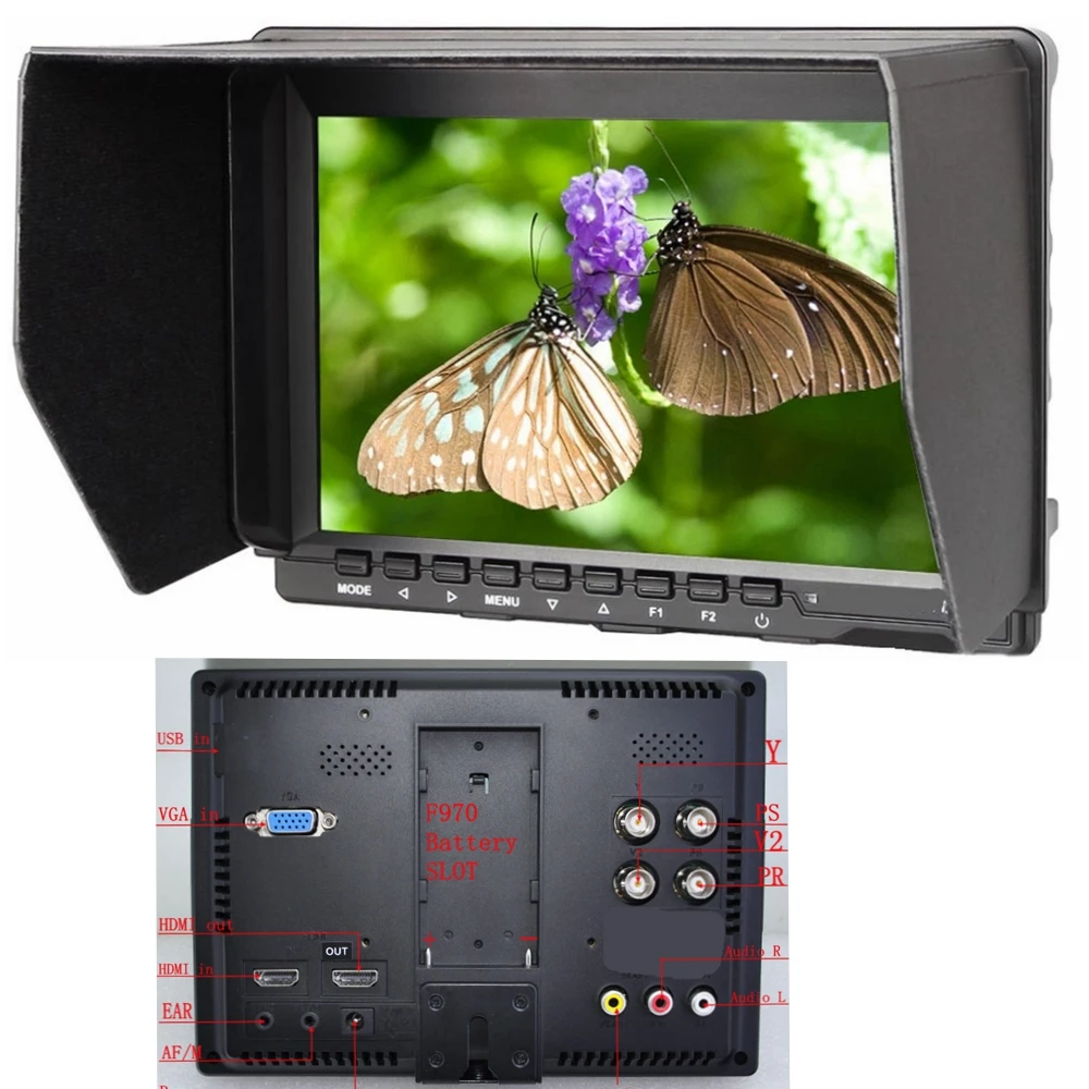 

Прямая продажа, 7-дюймовая Ips-камера 5d Mark Iii 5d2 6d 7d 60d 70d 700d 650d, цифровая зеркальная камера s, авиационная съемка, ЖК-монитор Full Hd