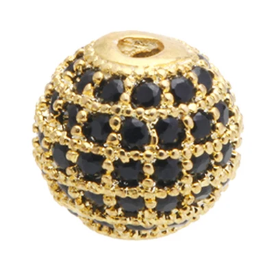 AB01C(8MM)-gold Бусины для изготовления ювелирных изделий Кристалл CZ Геометрическая Корона Леопард шлем Череп Круглые бусины для изготовления ювелирных изделий DIY браслет - Цвет: AB01C(8MM)-gold