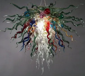 

Free Shipping DIY Blown Glass Colorful LED Chandelier