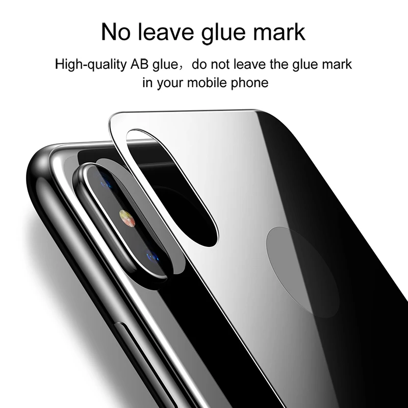 Baseus 0,3 мм защитная пленка на заднюю панель для iPhone X 9 H, закаленное стекло для iPhone X, ультратонкая защитная пленка на заднюю панель