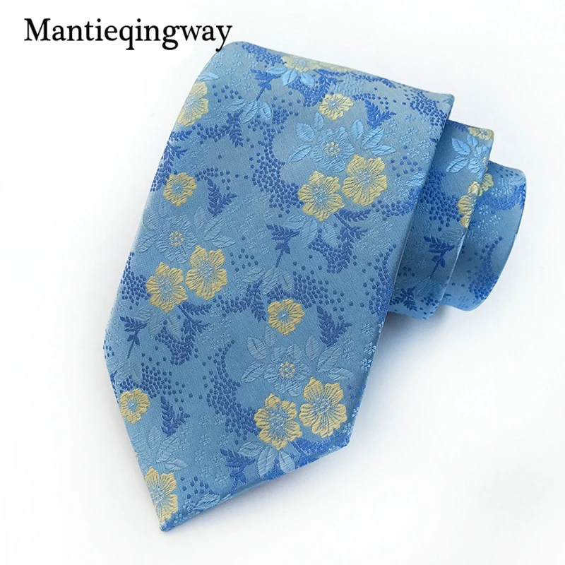 Mantieqingway 8 см цветочный галстук с рисунком для мужчин свадебный бизнес вечерние