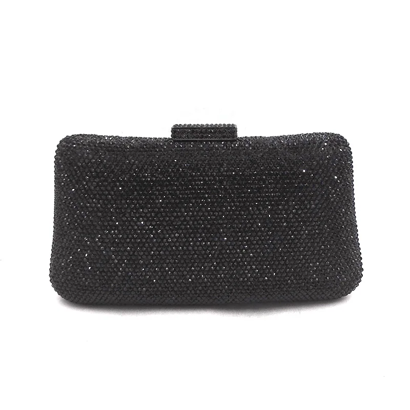 Женская вечерняя сумка-клатч с кристаллами роскошная простая сумка через плечо