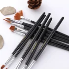 Набор кистей для рисования, Профессиональные Нейлоновые акриловые кисти с заостренным кончиком, 12 наборов для рисования акварелью, маслом