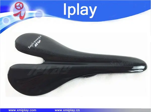 Black Дизайн IPLAY 3 К глянцевый полный углеродного волокна Велосипедное седло велосипеда углерода седло MTB седло дорога Велосипеды сиденье Седло велосипеда части - Цвет: Black