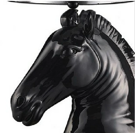 Italian luxury Grand Hotel bedside lamp bedroom resin Horsehead living room table |