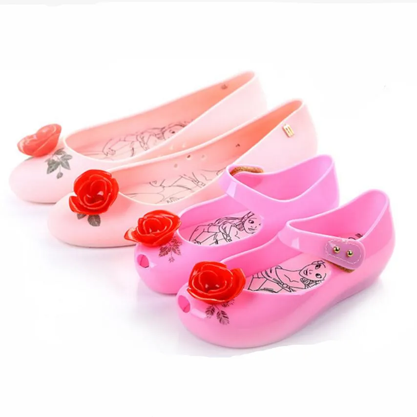 Mini Melissa beauty/женские прозрачные сандалии с розами; коллекция года; летняя обувь для мам и девочек; сандалии; женская прозрачная обувь; мягкая обувь; 22,5-24,5 см