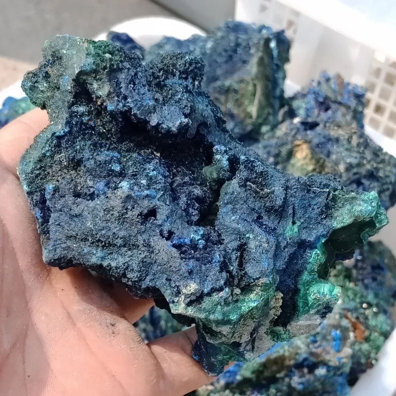 DHXYZB 100 500 г натуральный azurite сырой камень синий Малахитовый исцеляющий рейки