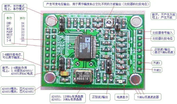 

Для модуля AD9850 AD9850 генератор сигналов DDS