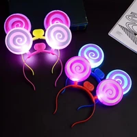 lollipop led light blinking headband women girls flashing hair accessories glow party supplies christmasparty decorations