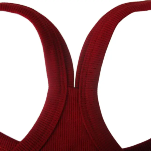 Распродажа женский топ на бретелях из хлопка в рубчик большие размеры красный