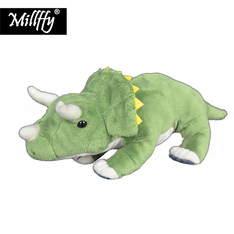 Millffy 30 см Реалистичная мягкая игрушка динозавр плюшевые игрушки Peluche Трицератопс мягкая игрушка куклы для мальчиков Дети