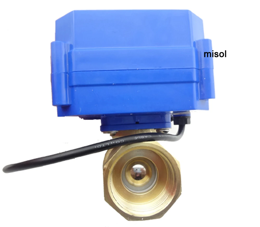 Моторизованный шаровой кран 220 В электрический клапан 2-сторонний DN15