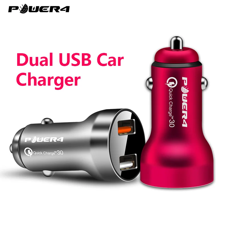 Power4 3A быстрое автомобильное зарядное устройство с двойным USB универсальный автомобильный адаптер мини зарядное устройство s для huawei Xiaomi iPhone PD автомобильное зарядное устройство для телефона