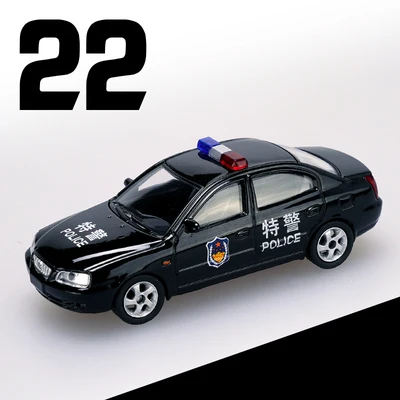 22 Моделирование 1: 64 Jetta Elan Wuling Hongguang Gold Cup, городское управление, Полицейская машина 01-24 модель автомобиля из сплава - Цвет: 22
