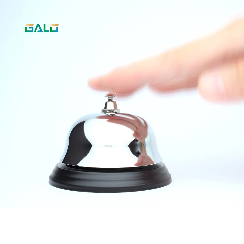 Fantastic Chrome Finish Classic Service Concierge Hotel Brushed Nickel Call Bell restaurant attendants reception |