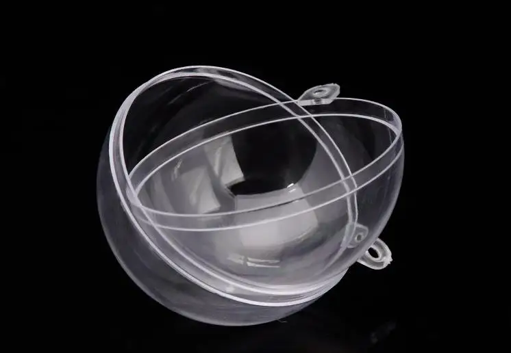 

200pcs 5cm/8cm/10cm beauty transparent hanging christmas ball baubles clear plastic christmas ornaments fast shipping