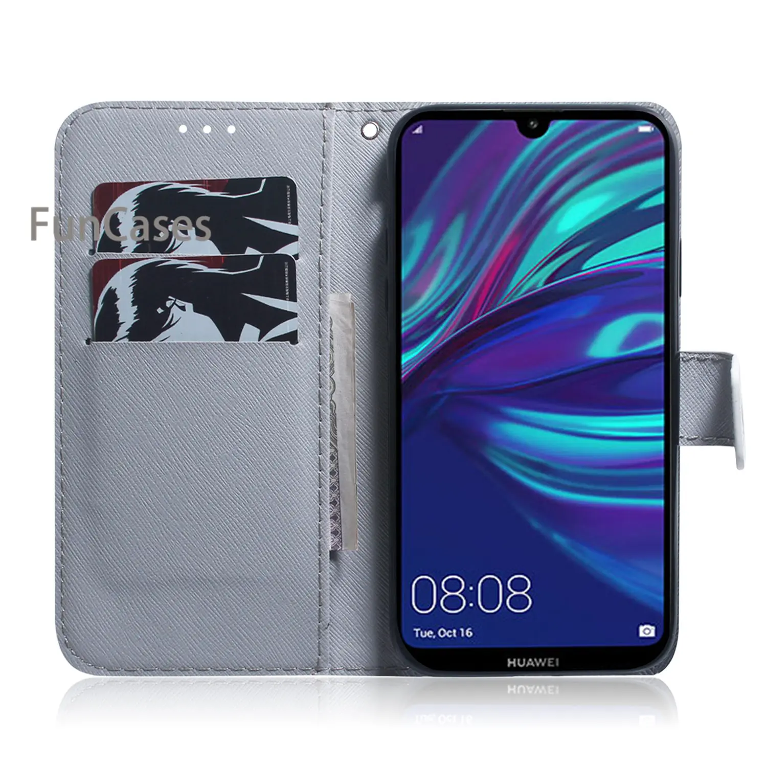 Чехол бумажник с рисунком совы для ajax huawei Y7 Prime 2019 Фламинго СПС Pro Enjoy 9 портативный