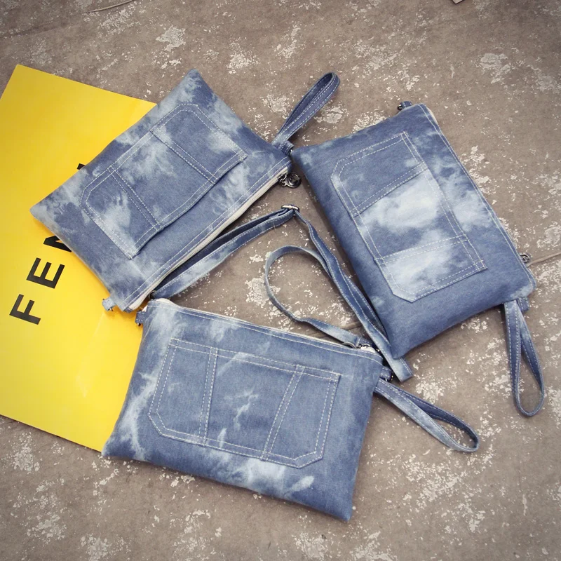 Джинсовой Ткани женщин Сумки Посыльного Дамы Мини Небольшой Мешок Плеча