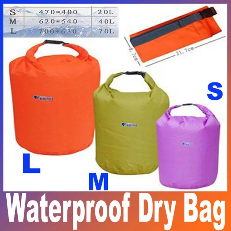 Storage Bag Terylene Canoe Kayak Rafting Camping Waterproof Dry Outdoor Organize Swimming Climbing 20L40L70L Size L M S | Дом и сад