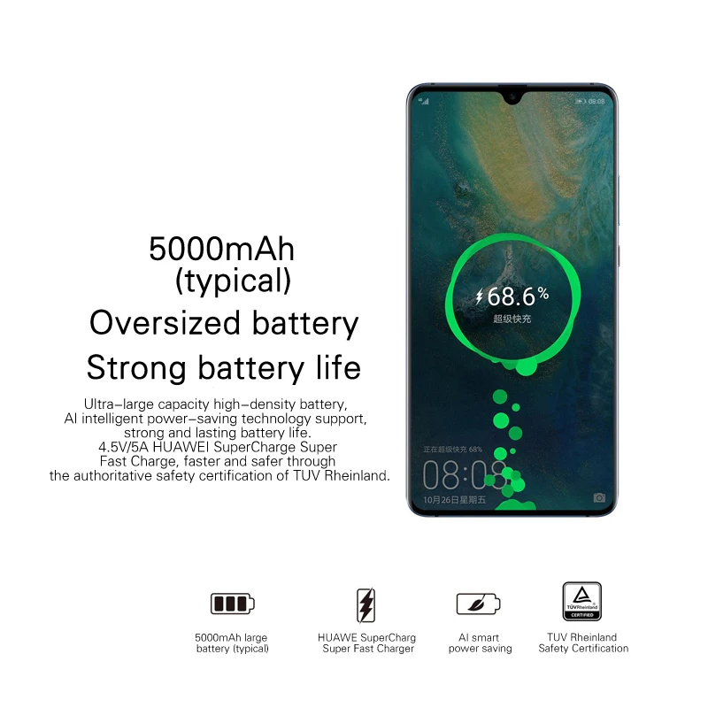 Оригинальный Huawei Mate 20 X смартфон OS 9 0 5 "2244x1080 5000 мАч Kirin 980 Восьмиядерный Leica три