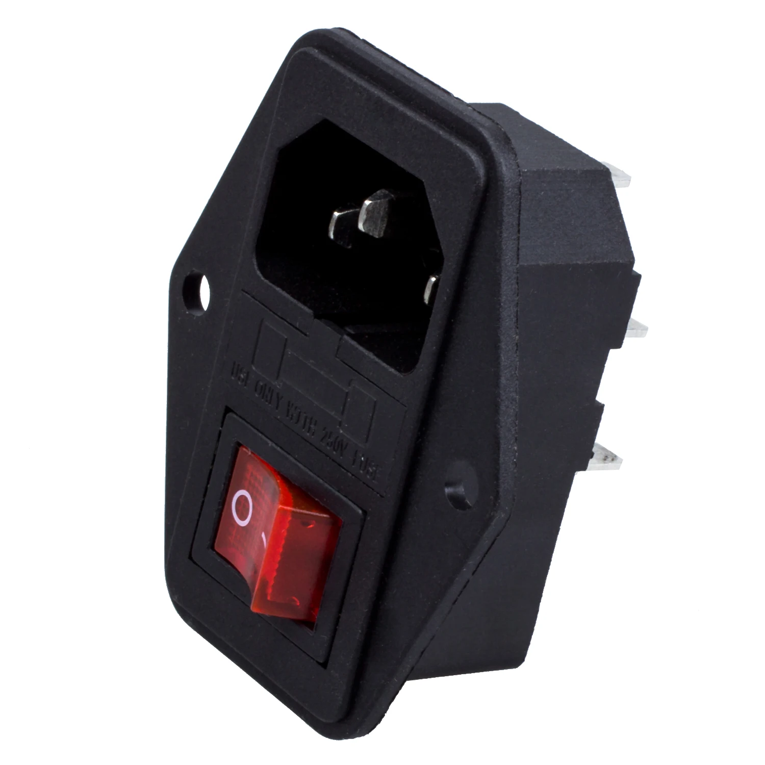 Новый стиль адаптера KSOL 3 Pin IEC320 C14 входной модульный Штепсель выключатель с