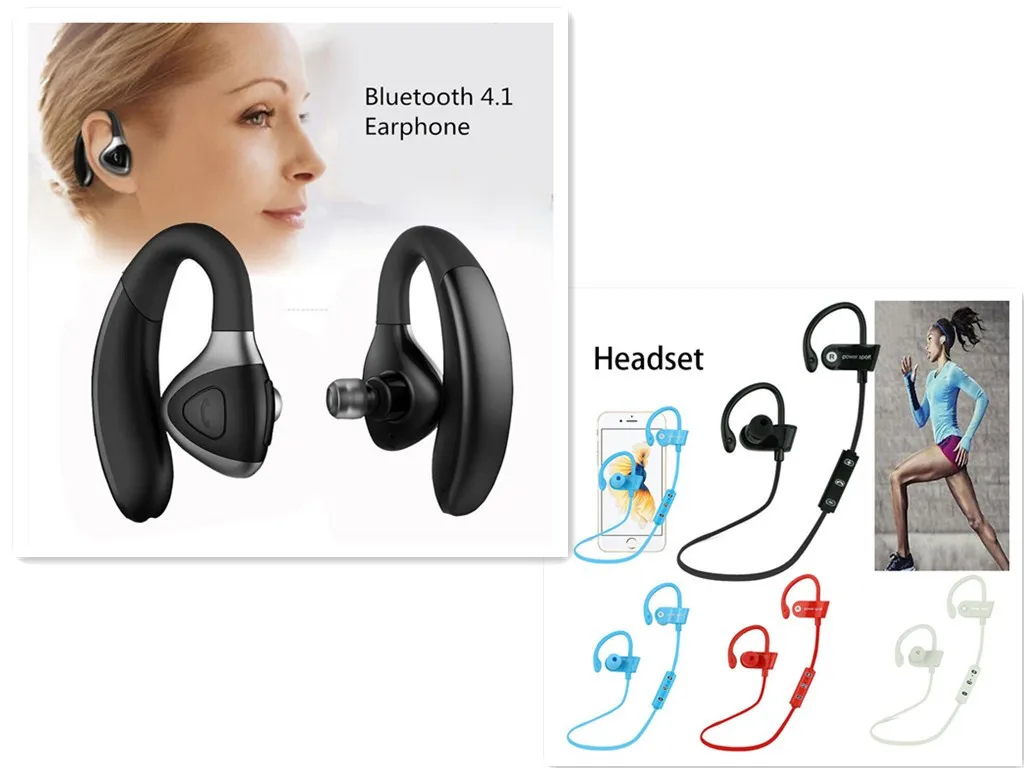 Беспроводная гарнитура Bluetooth 4,1 спортивные стереонаушники наушники Встроенный высокопроизводительный микрофон и динамик 56