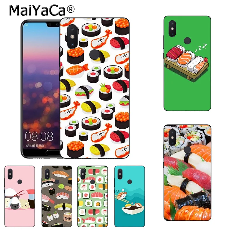 MaiYaCa Japanese cuisine Sushi food rice Phone Case for xiaomi mi 8 se 6 note2 note3 redmi 5 plus note4 Cover | Мобильные телефоны