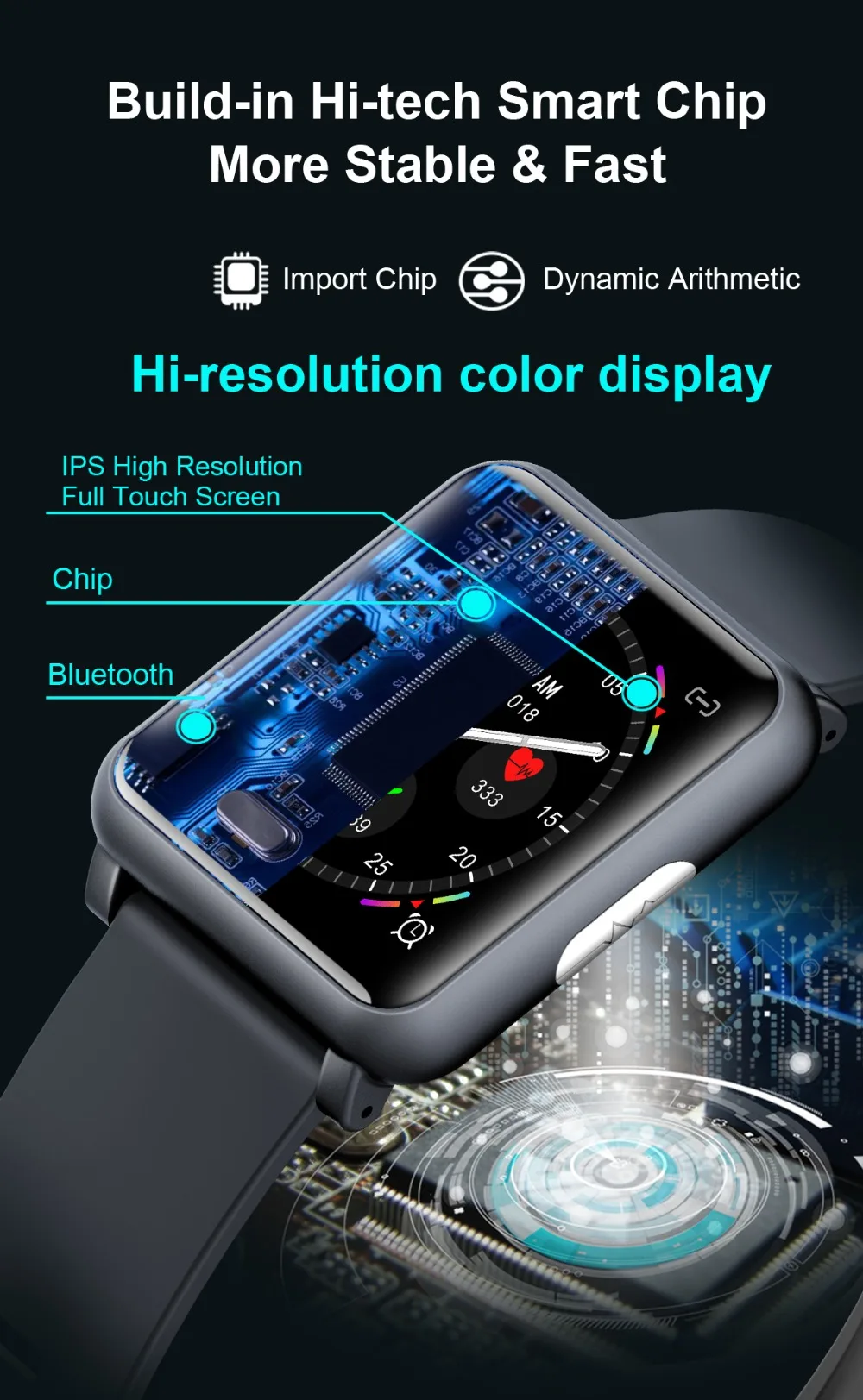 H9 smartwatch PPG+ ЭКГ монитор датчик частоты сердечных сокращений браслет для прогулки IP68 Водонепроницаемый Фитнес для IOS и Android