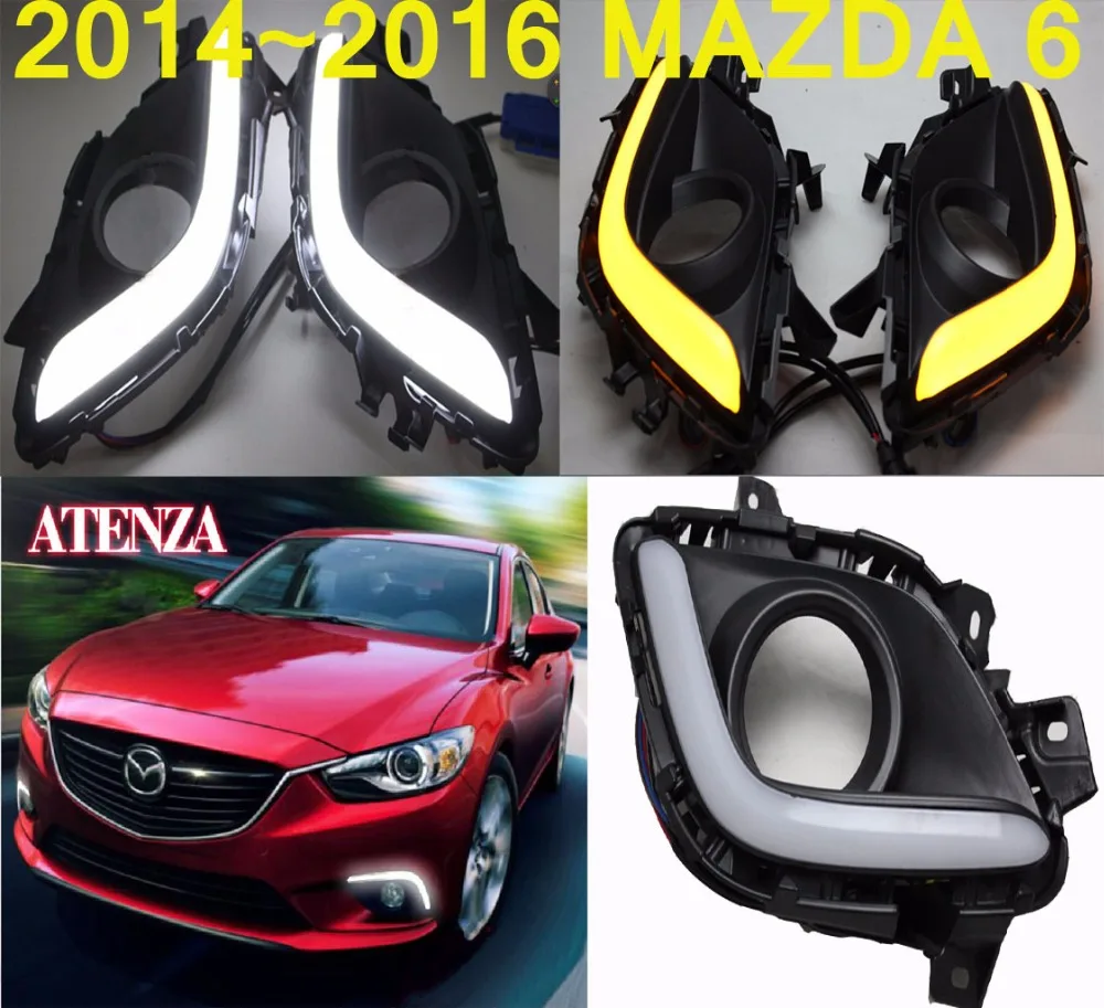 1 Набор автомобильный бампер головной светильник для Mazda 6 Mazd6 Дневной 2014 ~ 2016y Atenza