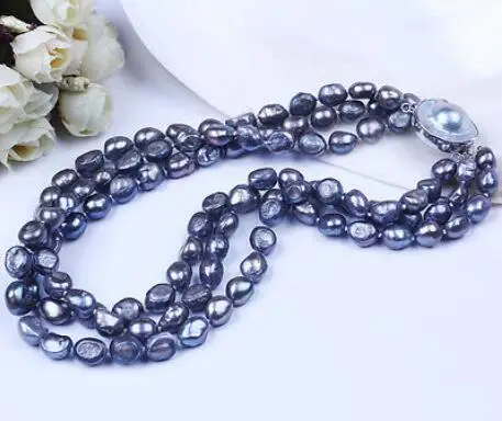 8-9mm Pearl Beads Choker Collar Necklace Jewelry For Women with 925 Silver Clasp | Украшения и аксессуары