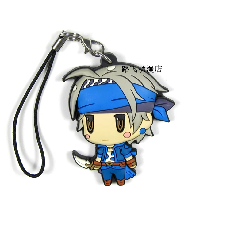 Новое поступление Final Fantasy японский аниме Рисунок резиновый брелок-подвеска для мобильного телефона ремень