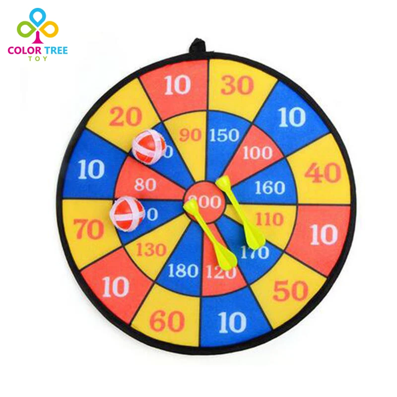 Детская ткань Дартс доска набор Крытый игра Флокирование дартборд самоклеющиеся