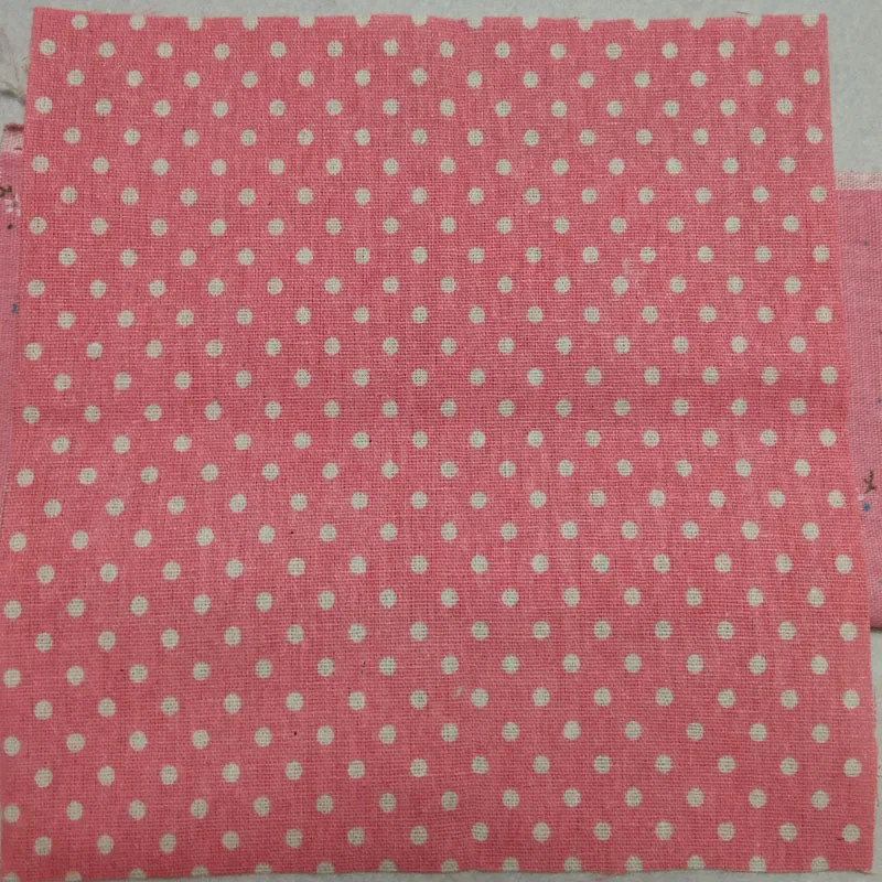 Набор хлопковых полотен в полоску с красивым розовым цветком и узором горошек