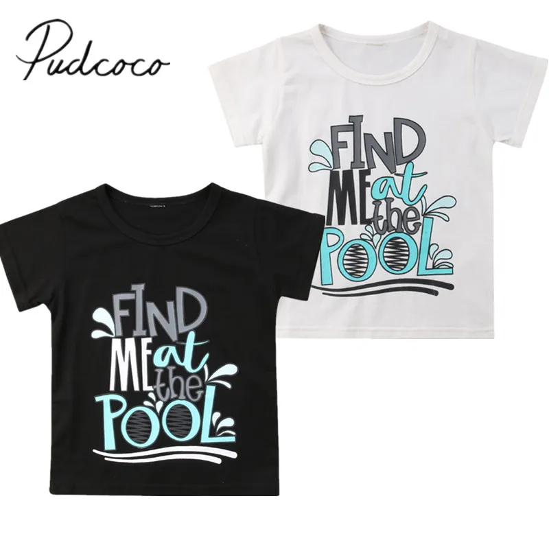 Летняя футболка для маленьких мальчиков хлопковая Футболка с графическим