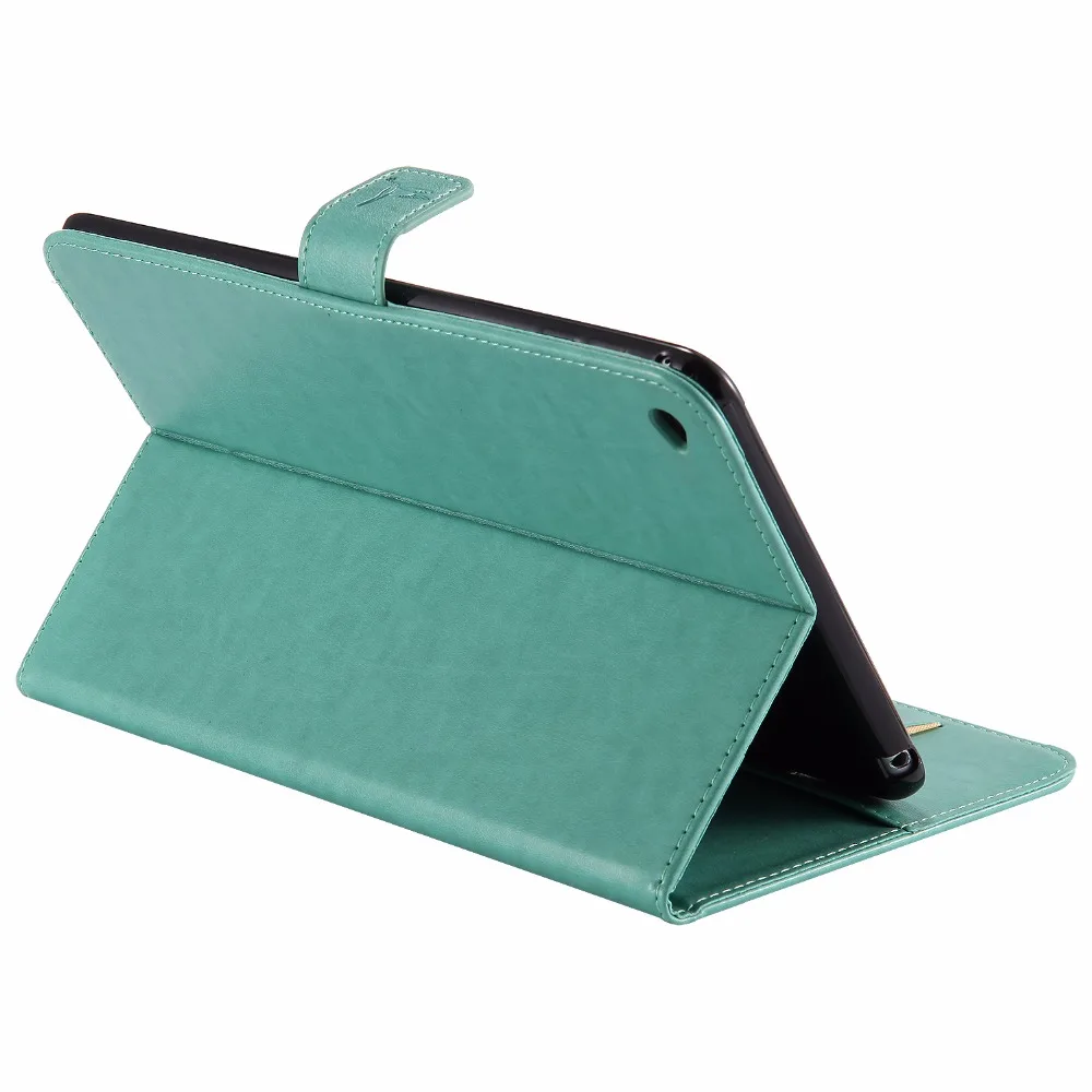 Для Funda iPad Mini 4 чехол кот девушка тисненый PU кожаный с подставкой автоматическим