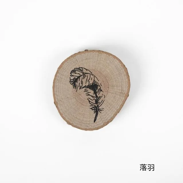 Vintage Forest mailbox animal plant decoration stamp wooden rubber stamps for scrapbooking stationery DIY craft standard stamp - Цвет: 4
