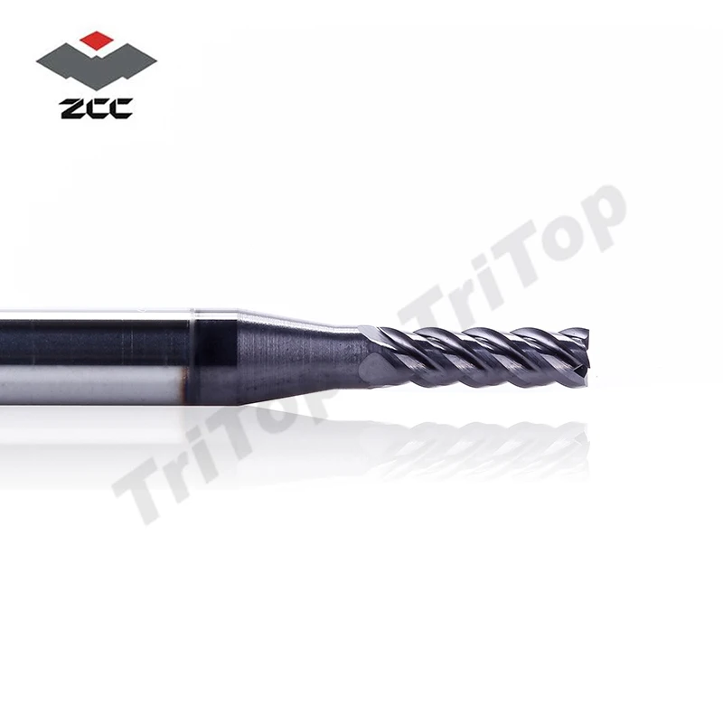 

5pcs/lot free shipping ZCC.CT GM-4E-D2.5S Cemented Carbide 4 flute flattened end mills with straight shank milling tool