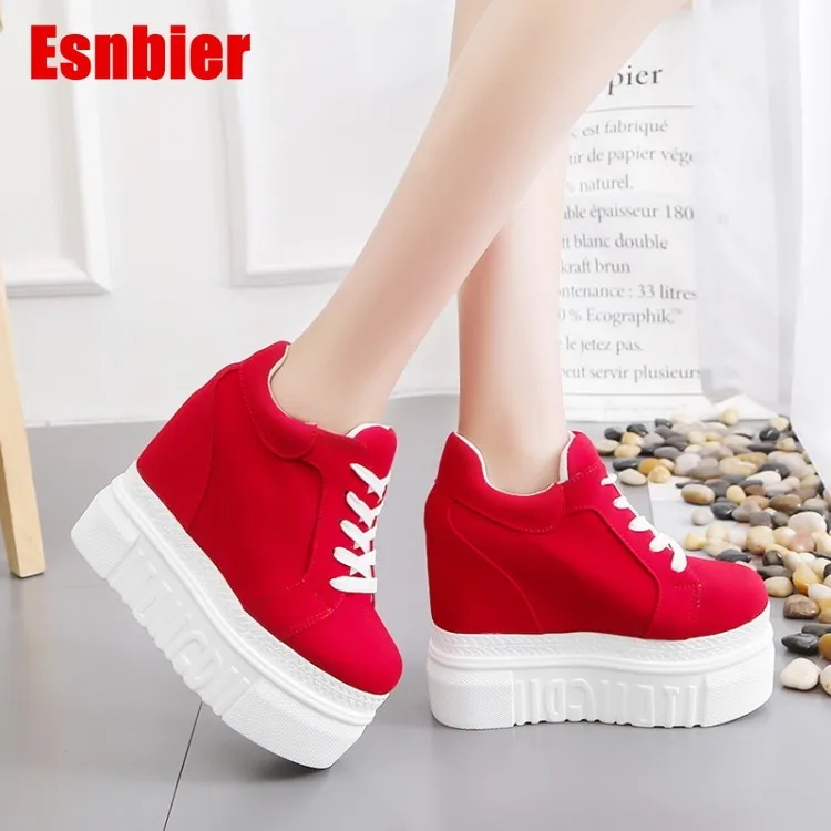 

2019 Fashion Flower Women sneakers Wedges Shoes Woman Casual Shoes Female Height Increasing Platform Women canvas shoes