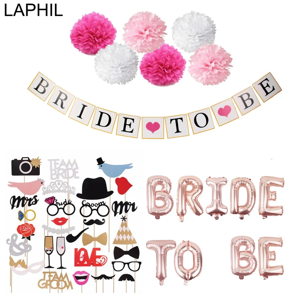 LAPHIL Bride To B воздушные шары просто женатые фотообои для свадебной
