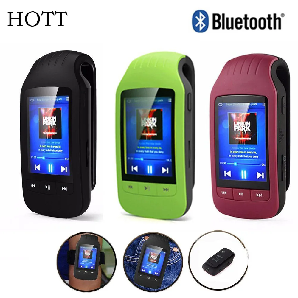 Клип HOTT 1037 MP4-плеер Bluetooth 8 Гб портативный спортивный шагомер музыкальный плеер fm-радио электронная книга с сенсорным экраном Голосовая перекодировка
