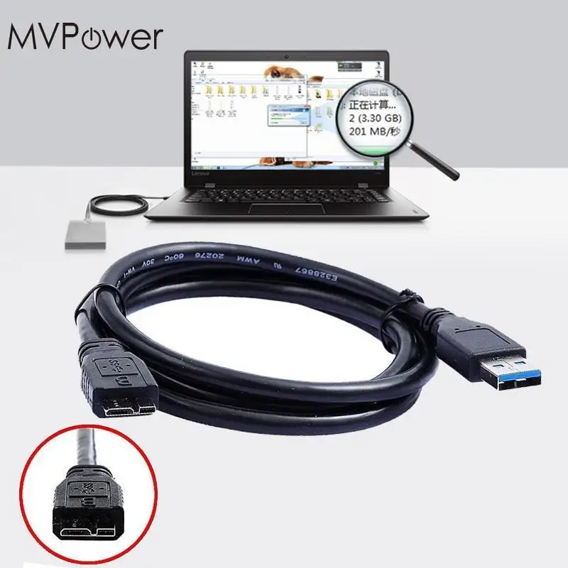 MV Мощность USB 3,0 зарядное устройство кабель синхронизации данных Шнур для HDD жесткий диск Портативный