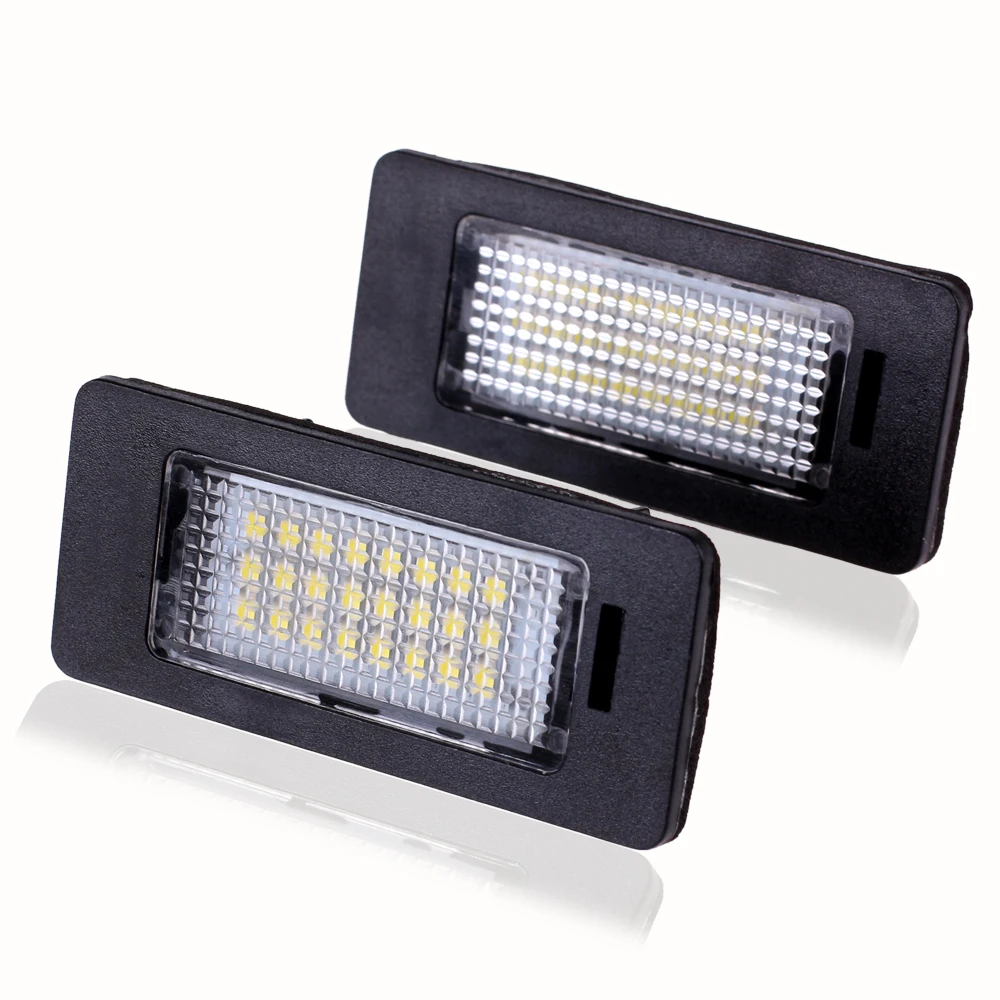 2 шт. без ошибок 18SMD Автомобильный светодиодный светильник номерного знака Лампа