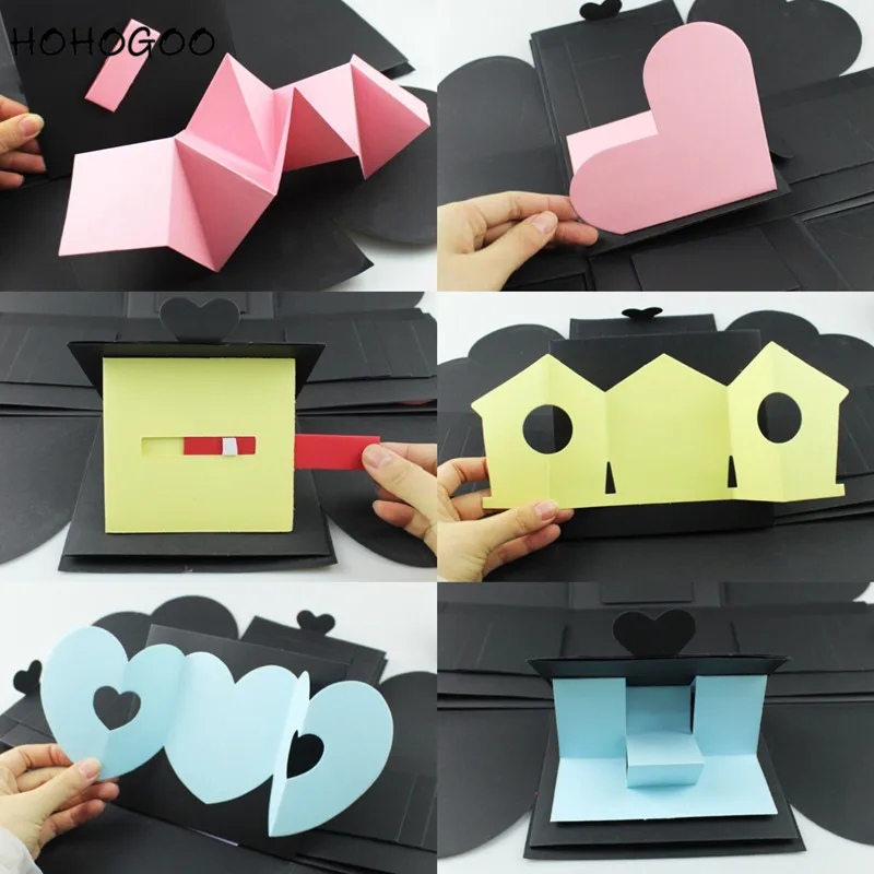HOHOGOO 1 шт. DIY Сюрприз подарок взрыв коробка Творческий фотоальбом юбилей день