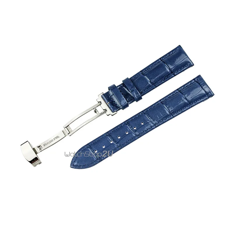 Синий зеленый крокодиловый кожаный ремешок для часов наручные часы из