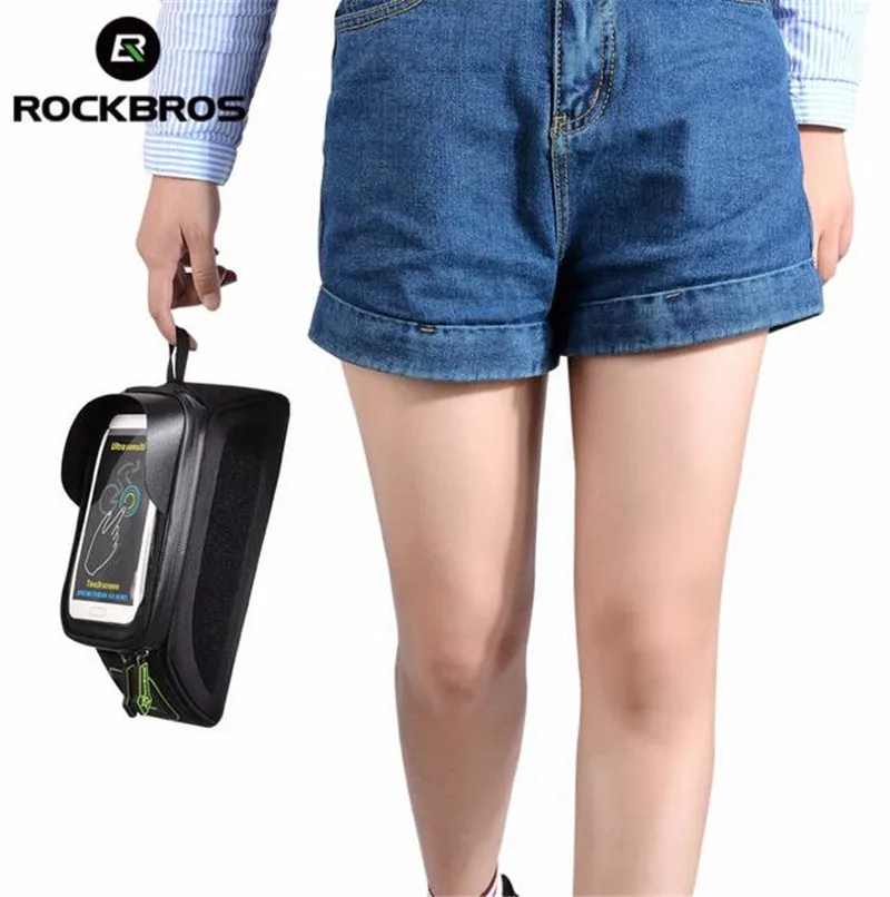 ROCKBROS Водонепроницаемый велосипедные сумки велосипедная сумка с сенсорным