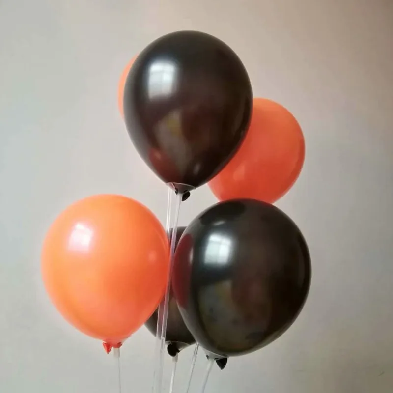 100 Latex balloon 10Inch 1.5g orange ballons decors Halloween balloons happy birthday for boys | Дом и сад