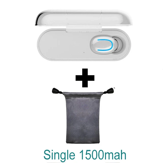 single white add Bag Новинка Bluetooth 5,0, наушники TWS, беспроводные наушники IPX5, водонепроницаемые наушники, Спортивная стереогарнитура, глубокий бас, для iphone, samsung, HBQ - Цвет: single white add Bag